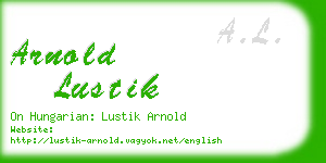 arnold lustik business card